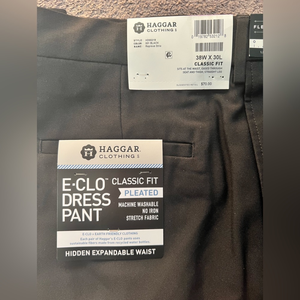 Brand New Men’s Haggar Black Dress Pants